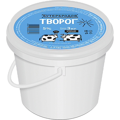 Творог Бутербродов 5% 3 кг