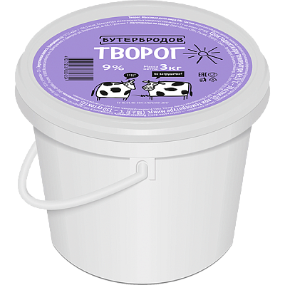 Творог Бутербродов 9% 3 кг