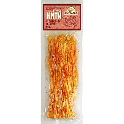 Продукт с заменителем молочного жира полутвердый Особый «Нити с Паприкой и Чили»