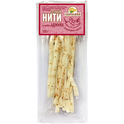 Продукт с заменителем молочного жира полутвердый Особый «Нити» со вкусом Аджика